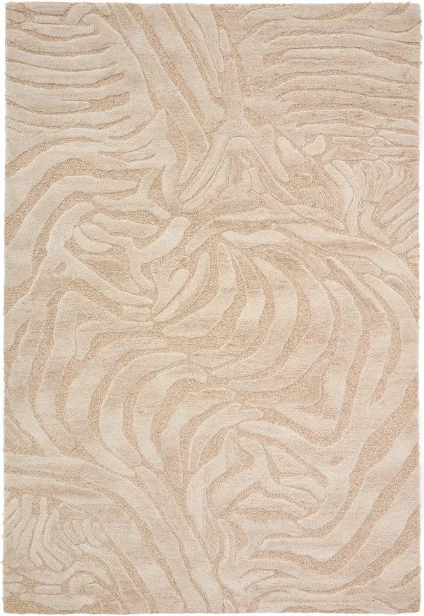 Béžový ručne tkaný koberec s prímesou vlny 200x300 cm Tribet – Kave Home