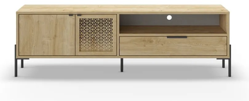 TV stolík v dekore duba v prírodnej farbe 160x50 cm Inca – Marckeric