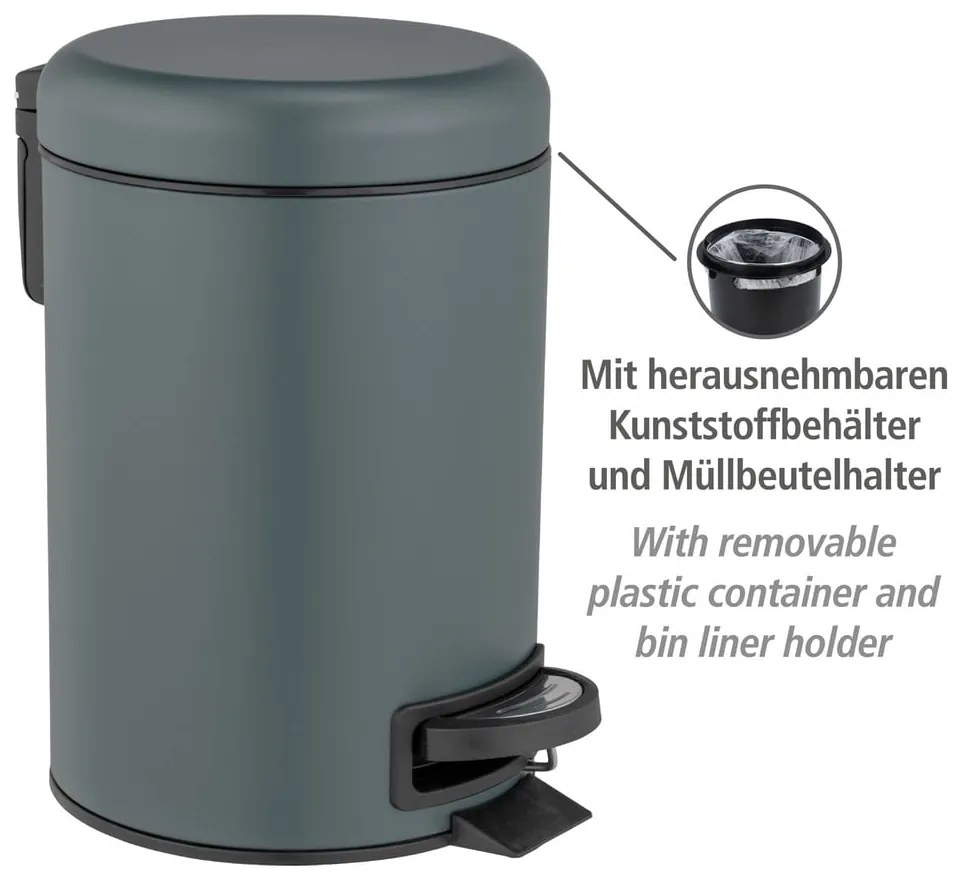 Pedálový oceľový odpadkový kôš 3 l Leman - Wenko