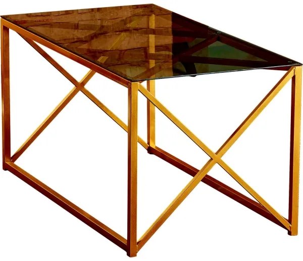 Konferenčný stolík ILIOMAR 46,6x94 cm zlatá/čierna