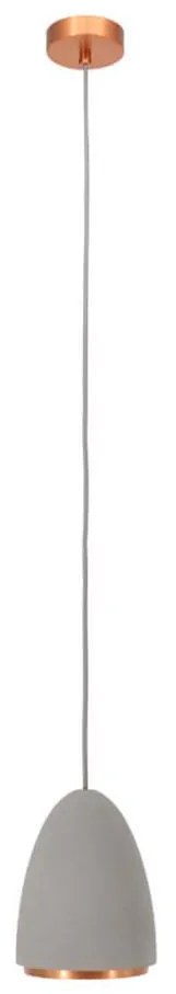 Klausen 111041 - Luster na lanku CONCRETE 1xGU10/5W/230V šedá/medená