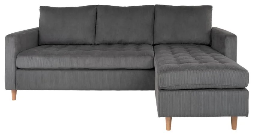 House Nordic - Dizajnová rohová pohovka FIRENZE 220 cm tmavošedá, menšester