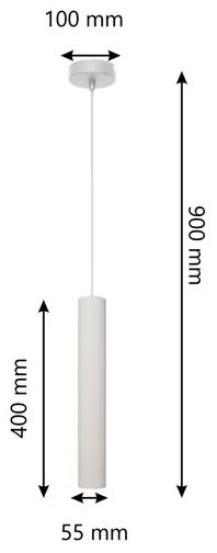 LED Luster na lanku TUBA 1xGU10/4,8W/230V biela