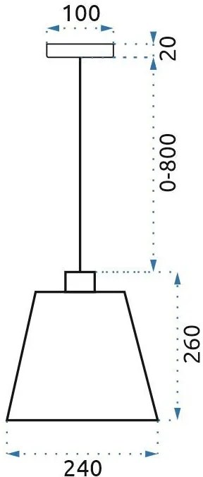 Toolight - Závesné kovové stropné svietidlo 1xE27 APP293-1CP, čierna, OSW-00862