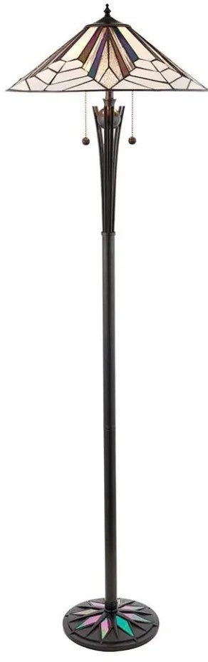 Endon 63934 - Stojaca lampa Tiffany ASTORIA 2xE27/60W/230V pr. 48 cm