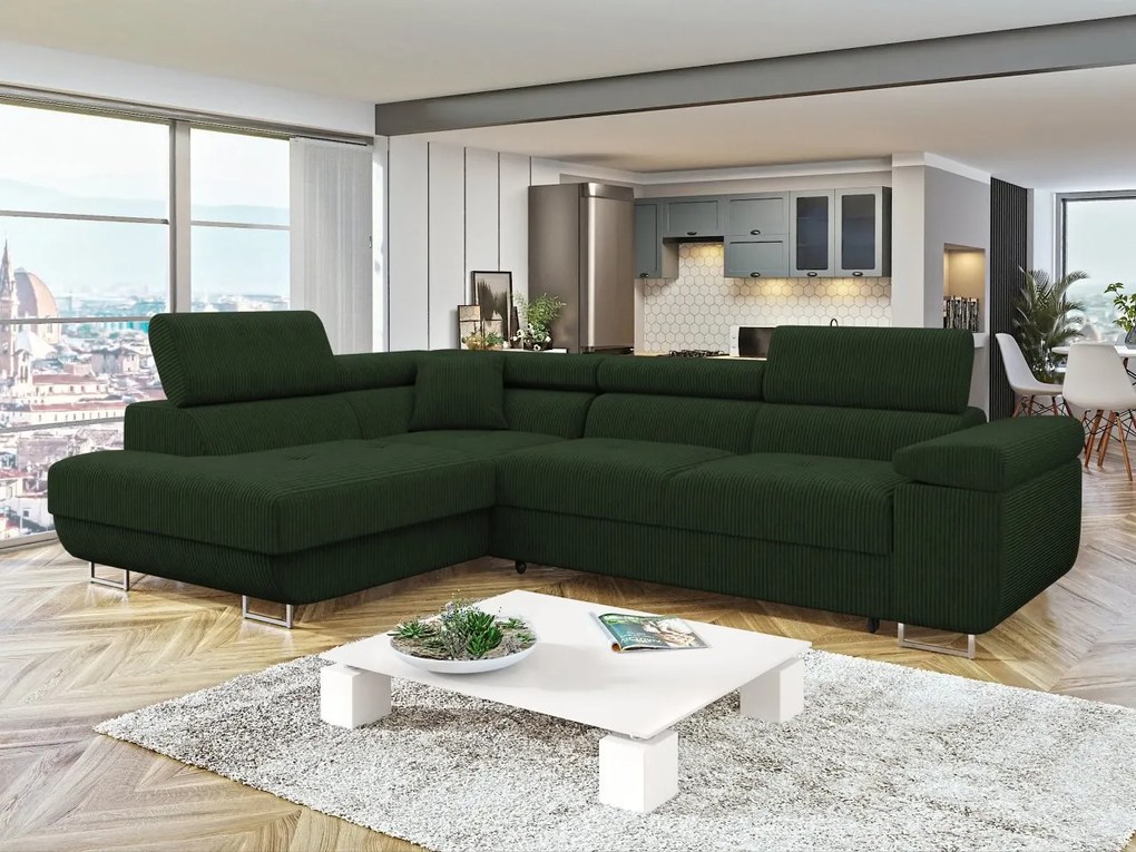 Rohová sedacia súprava Torezio, Dostupné poťahy: Poso 47, Strana: pravá