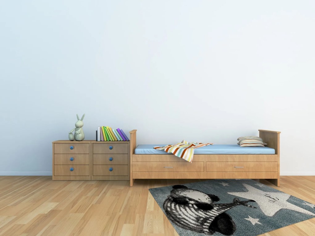 Detský koberec Kiddo A1083 blue, 160x230, modrá, detská izba, Vopi