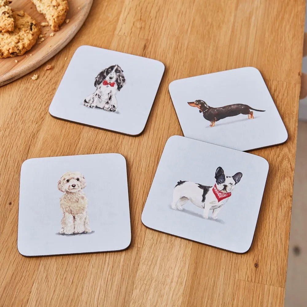 Súprava 4 podnosov Cooksmart ® Curious Dogs