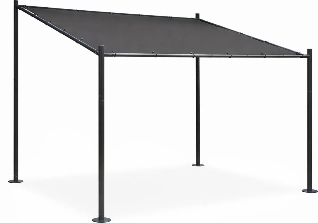 Zahradní pergola Lowa 3x3 m šedá/černá