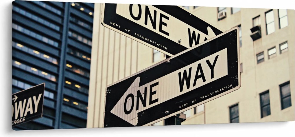 Obraz - New York ONE WAY (120x50 cm)