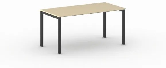 Stôl Square s čiernou podnožou 1600 x 800 x 750 mm, breza