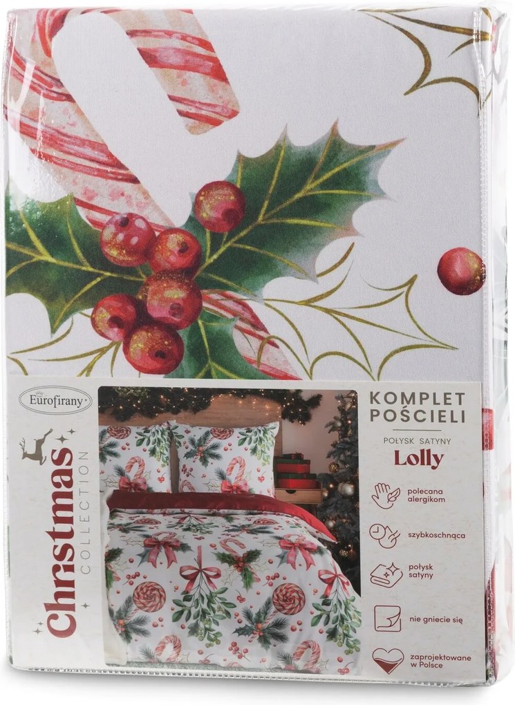 VIANOČNÉ OBLIEČKY Z MIKROVLÁKNA LOLLY 200X220 CM, 1 KS 70X80 CM VZOROVANÉ