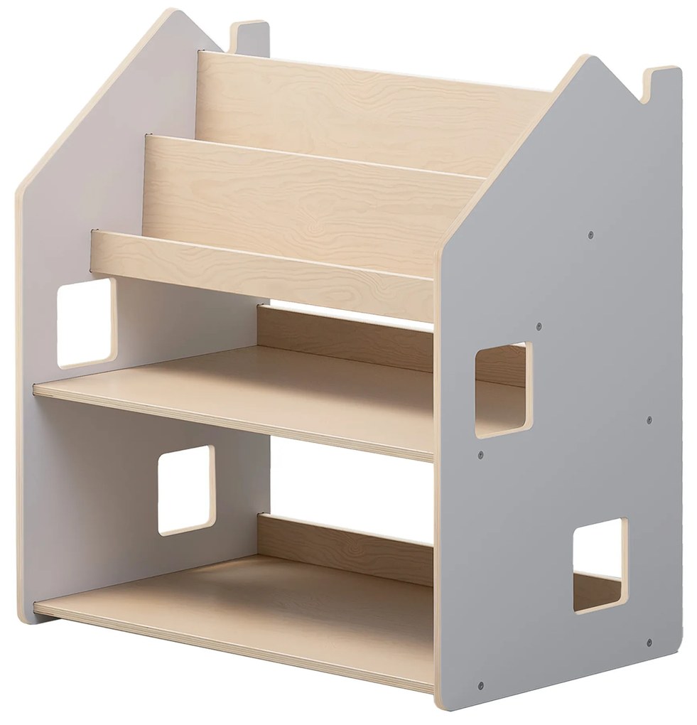 Univerzálna montessori polica 2v1 – biela