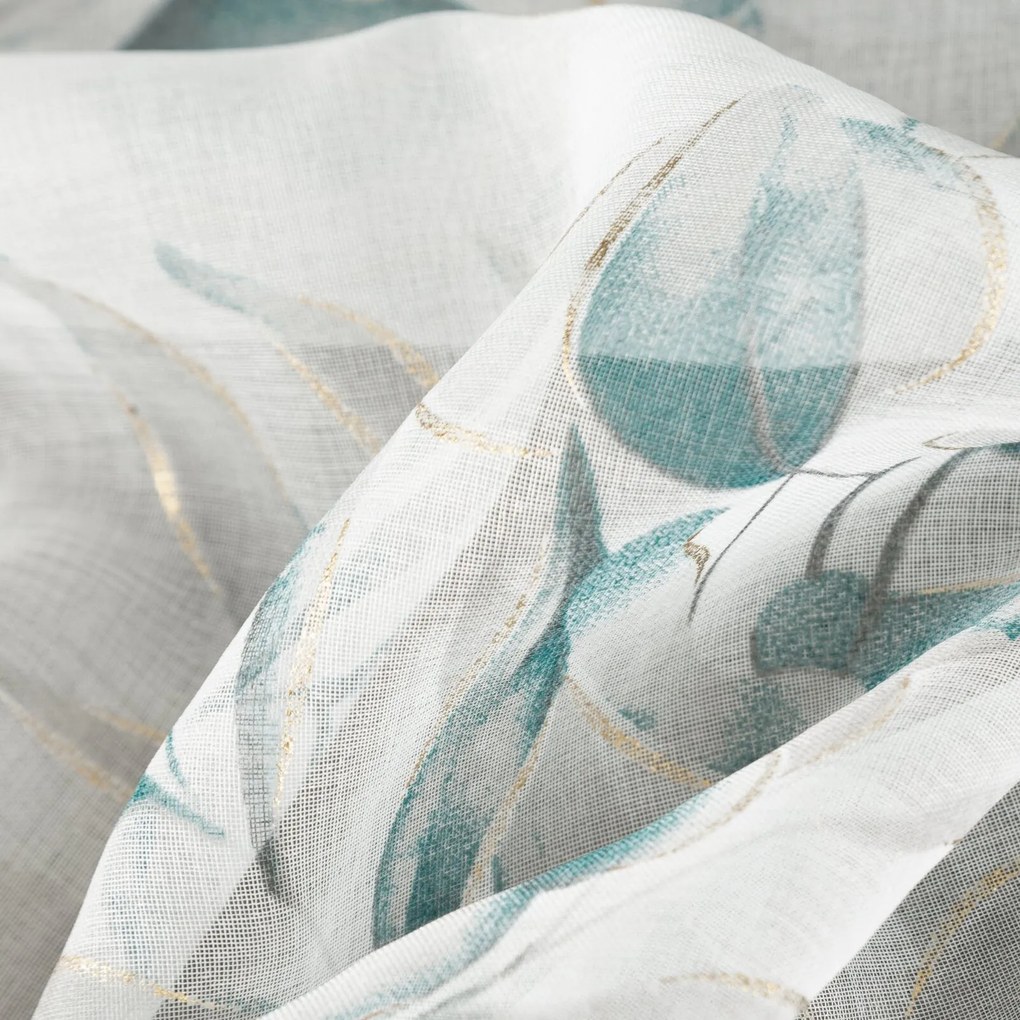 ZÁVES NA KRÚŽKOCH AVA 140X250 CM LISTY