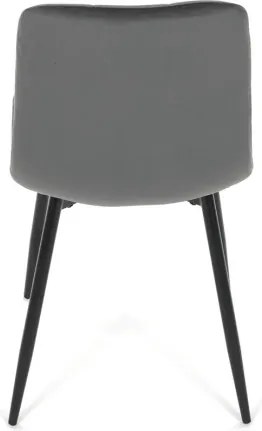 Jedálenská stolička zamatová, sivá CT-281 GREY4