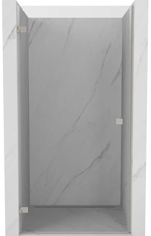 Mexen, Mexen Lunar-B Otočné ľavé sprchové dvere 90 cm, transparentné, brúsený nikel - 832-090-000-97-00-L