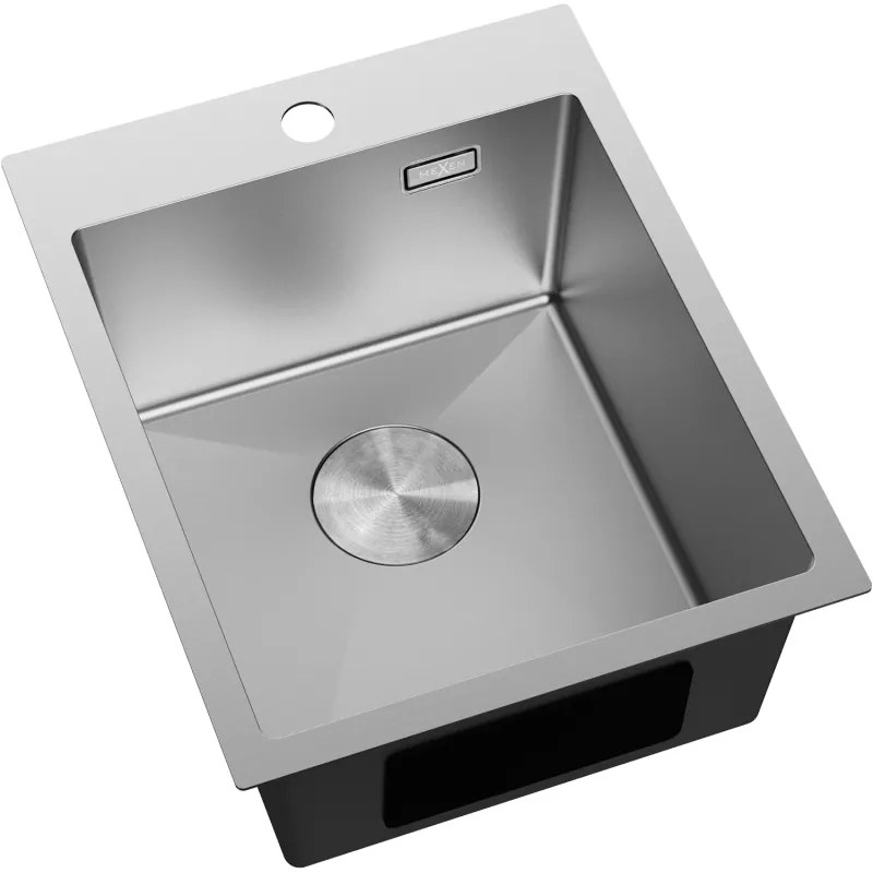 Mexen Solix, 1-komorový nerezový drez 400 x 500 mm, brúsená oceľ, 6406401000-01