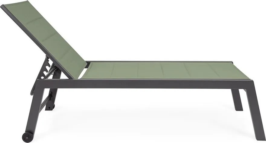 Zelené kovové záhradné ležadlo Hilde – Bizzotto