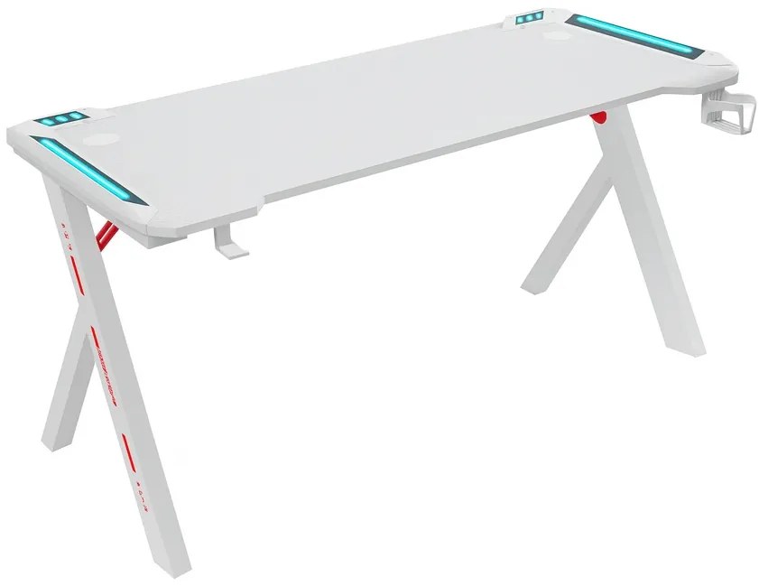 Herný stôl s podsvietením BG03 biely 120 cm