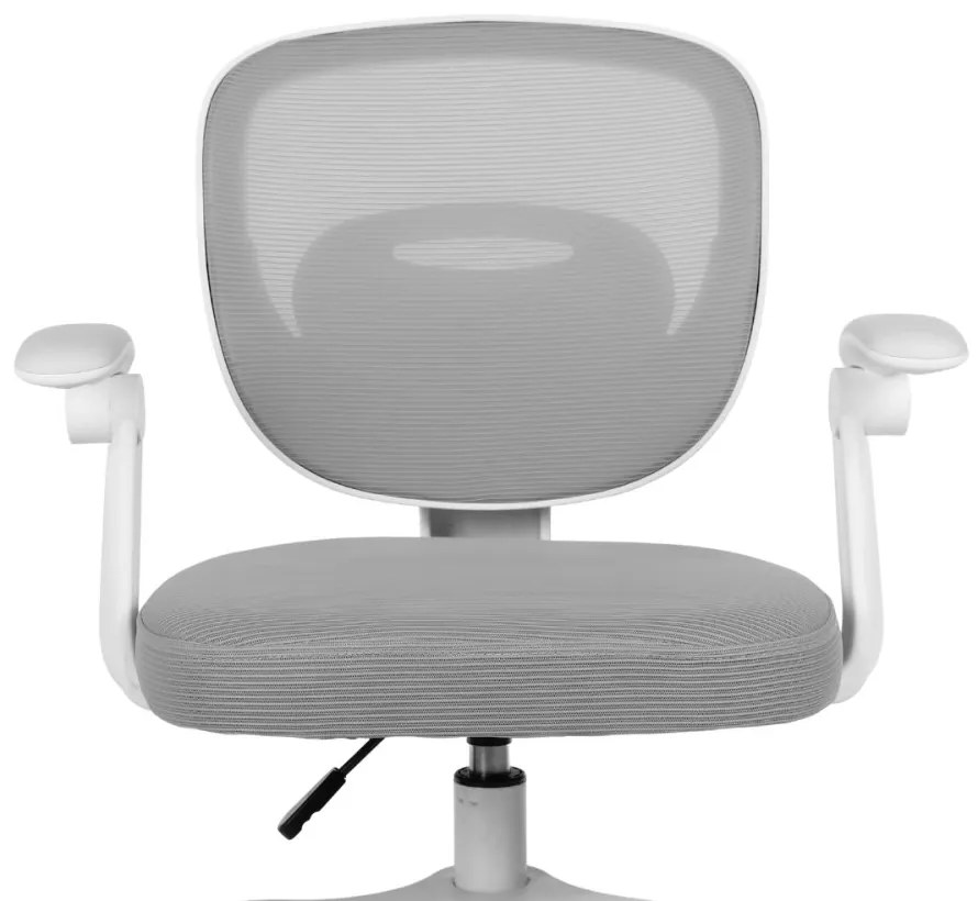 Detská otočná stolička Neoseat JUNI 008 s podnožou — látka, sivá