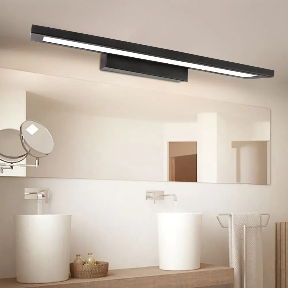 Toolight Toolight, LED nástenná lampa nad zrkadlo 40cm 7W, 560lm, APP839-1W, čierna, OSW-06664