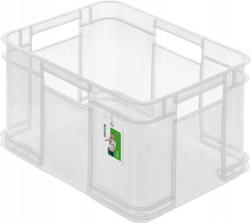 Keeeper 2. akosť - Úložný box pre domácnosť aj dielňu, BRUNO M, 16L, 35 x 27 x 21 cm, transparentný (prehnutý)