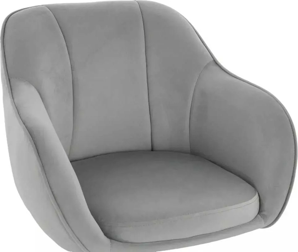 LuxuryForm DESIGN Barová stolička AVOLA VELUR na zlatej hranatej podstave - svetlo šedá