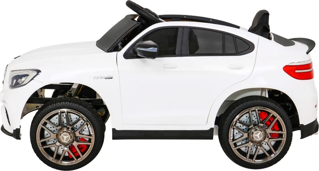 Ramiz Mercedes Benz GLC63S pre deti, Biele SUV + Pilot + pohon 4x4