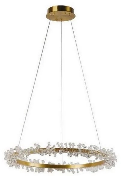 LED Stmievateľný luster na lanku LED/40W/230V 3000-6500K zlatá + diaľkové ovládanie