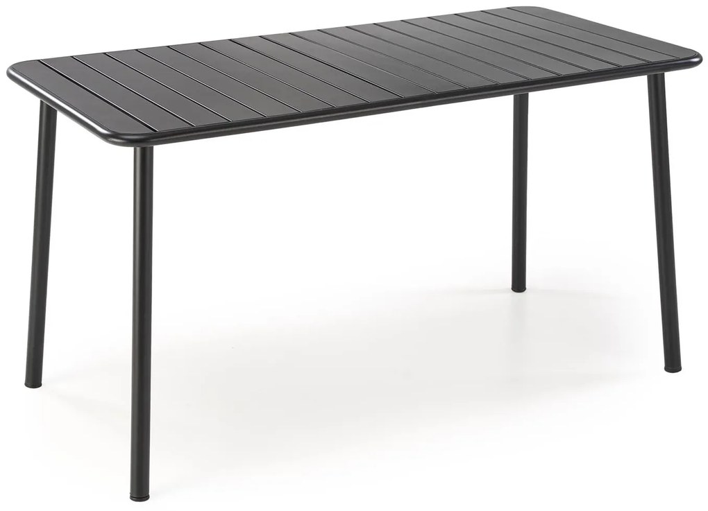 Kovový záhradný stôl Bosco 140 cm čierny