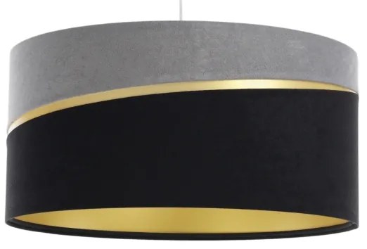 Luster na lanku SWING 1xE27/60W/230V čierna/šedá/zlatá