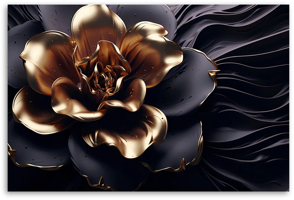 Gario Obraz na plátne Zlatý kvet Rozmery: 60 x 40 cm