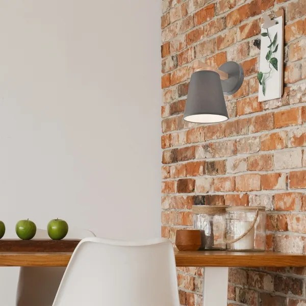 Nástenné svietidlo ELLIE 1xE27/60W/230V sivé