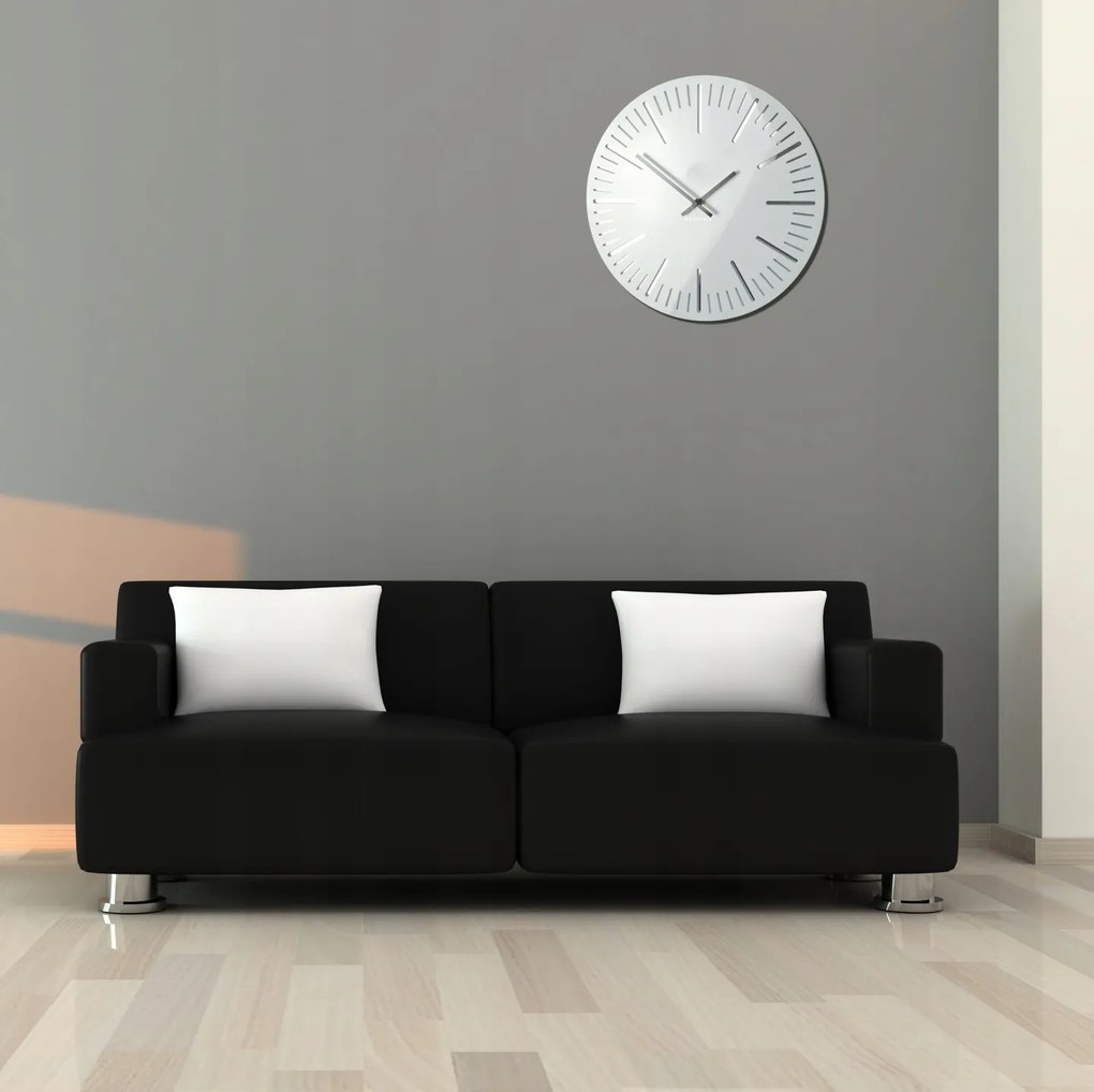 Dekorstudio Moderné nástenné hodiny TRIM biele