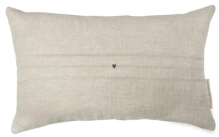 Cushion 30x50 Naturel with Stripes 100% linen