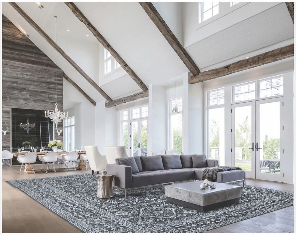 Diamond Carpets India, Ručne viazaný kusový koberec Diamond DC-HALI B Grey / silver, 365x550, šedá, chodba / predsieň