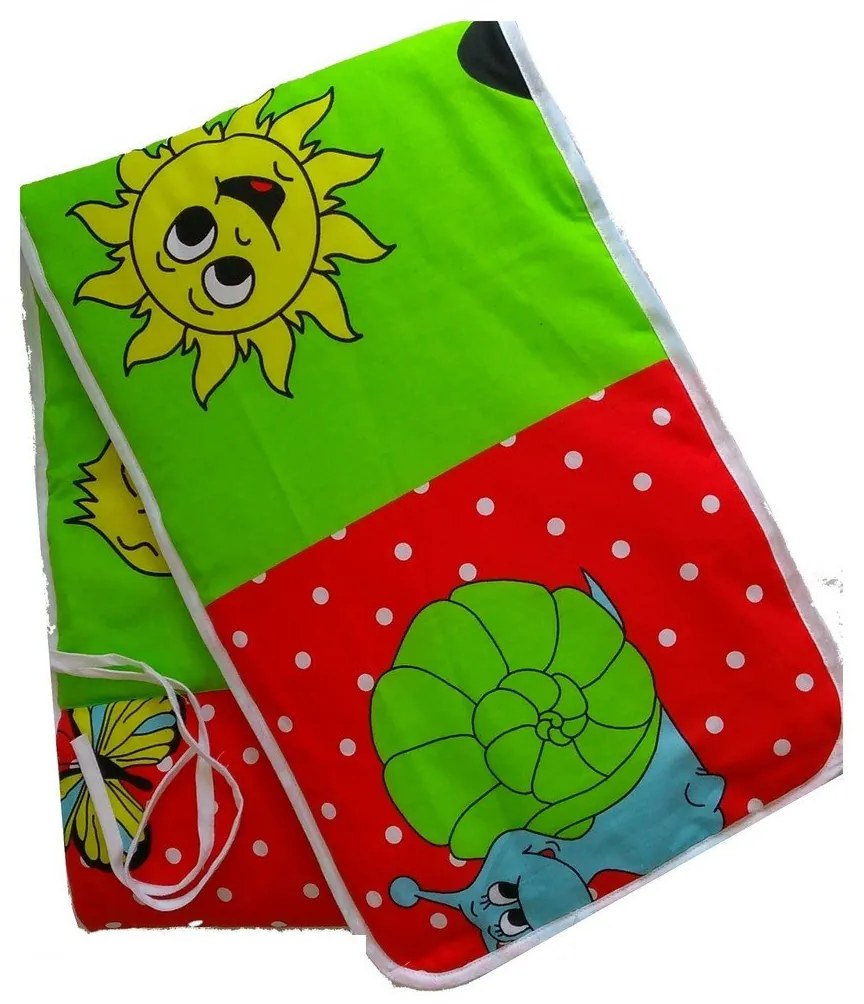 Mantinel do postieľky zvieratká modré EMI: Detská postieľka 60x120cm