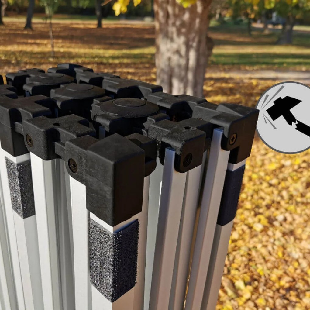 BRIMO Nožnicový Stan 3x6 m ALU bez Stien - Hliníkový Rám, Vodotesný - bez stien - Čierna 39