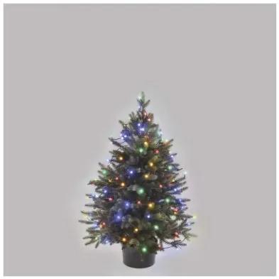 EMOS LED vonkajšia vianočná reťaz CHERRY, 80xLED, viacfarebné svetlo, 8m, časovač, gule, zelená