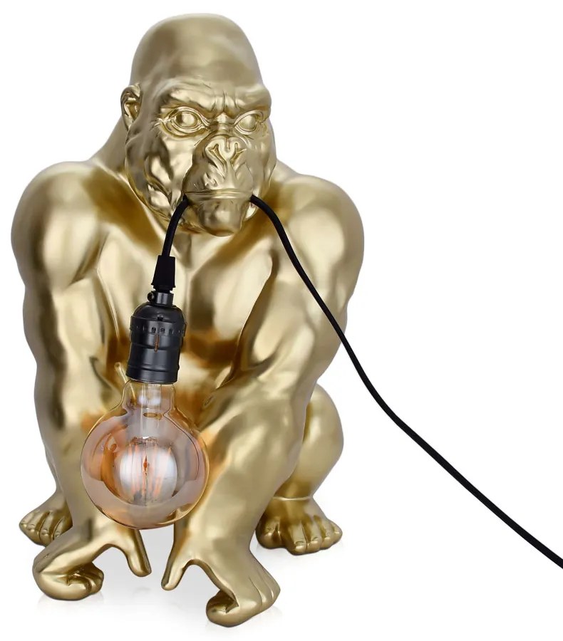 Dizajn lampa dekor zlatá GORILA