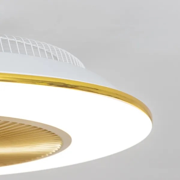 Brilagi - LED Stmievateľné svietidlo s ventilátorom AURA LED/38W/230V zlatá + DO