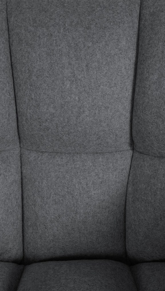 Barová stolička Damaso W - filc, biely rám - Sivá