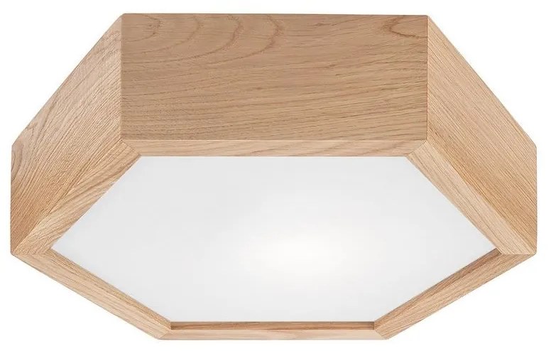 Lamkur Stropné svietidlo OAK HEX 1xE27/60W/230V pr. 32 cm dub LA42657