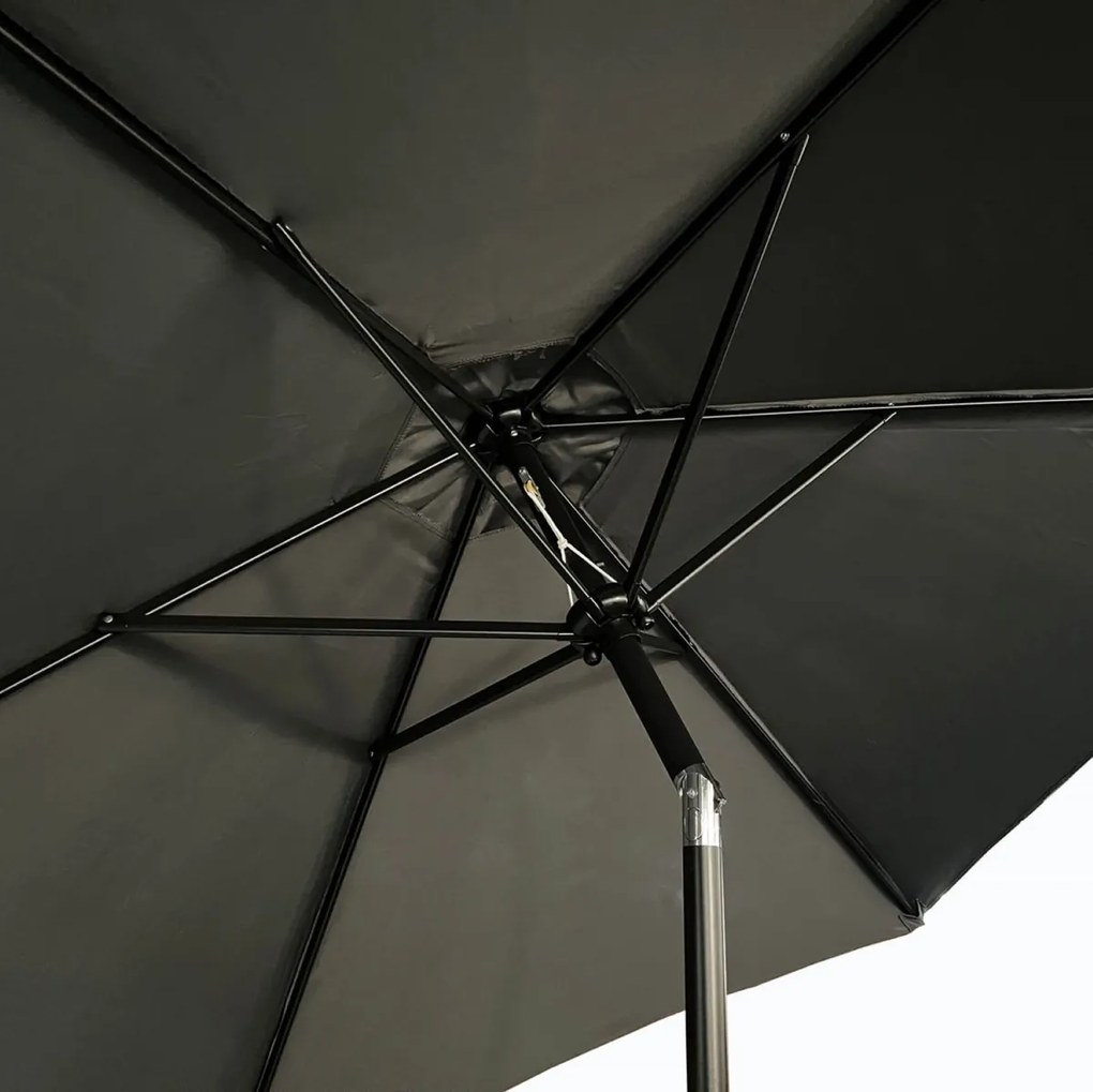 Záhradný slnečník ORIENT 270 cm tmavosivý