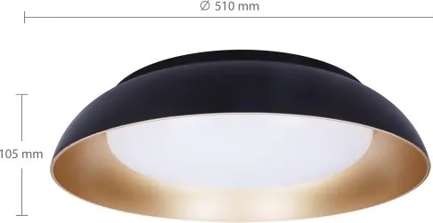 Brilagi-LED Stmievateľné svietidlo ALVA LED/48W/230V 3000-6500K pr. 51 cm čierna+DO
