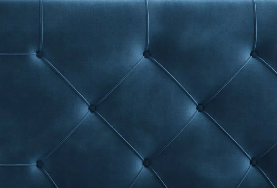 Posteľ Lusaka 180x200 cm, námornická modrá látka