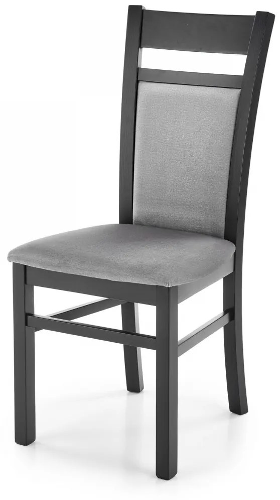 Jedálenská stolička Genrad čierna/sivá