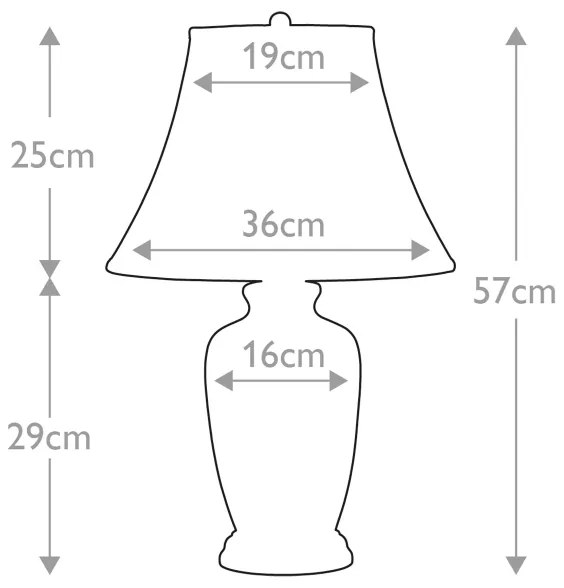 Elstead MODRÁ-G-JAR-TL - Stolná lampa MODRÁ GINGER JAR 1xE27/60W/230V