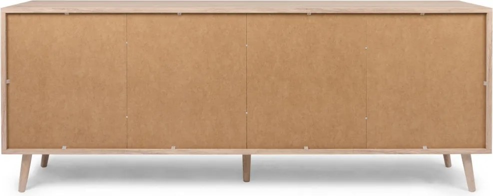 Široká komoda so zásuvkami Bali, dub sonoma/výplet