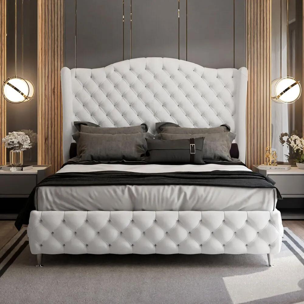 Dizajnová manželská posteľ  FEMIN 200x200 šedá